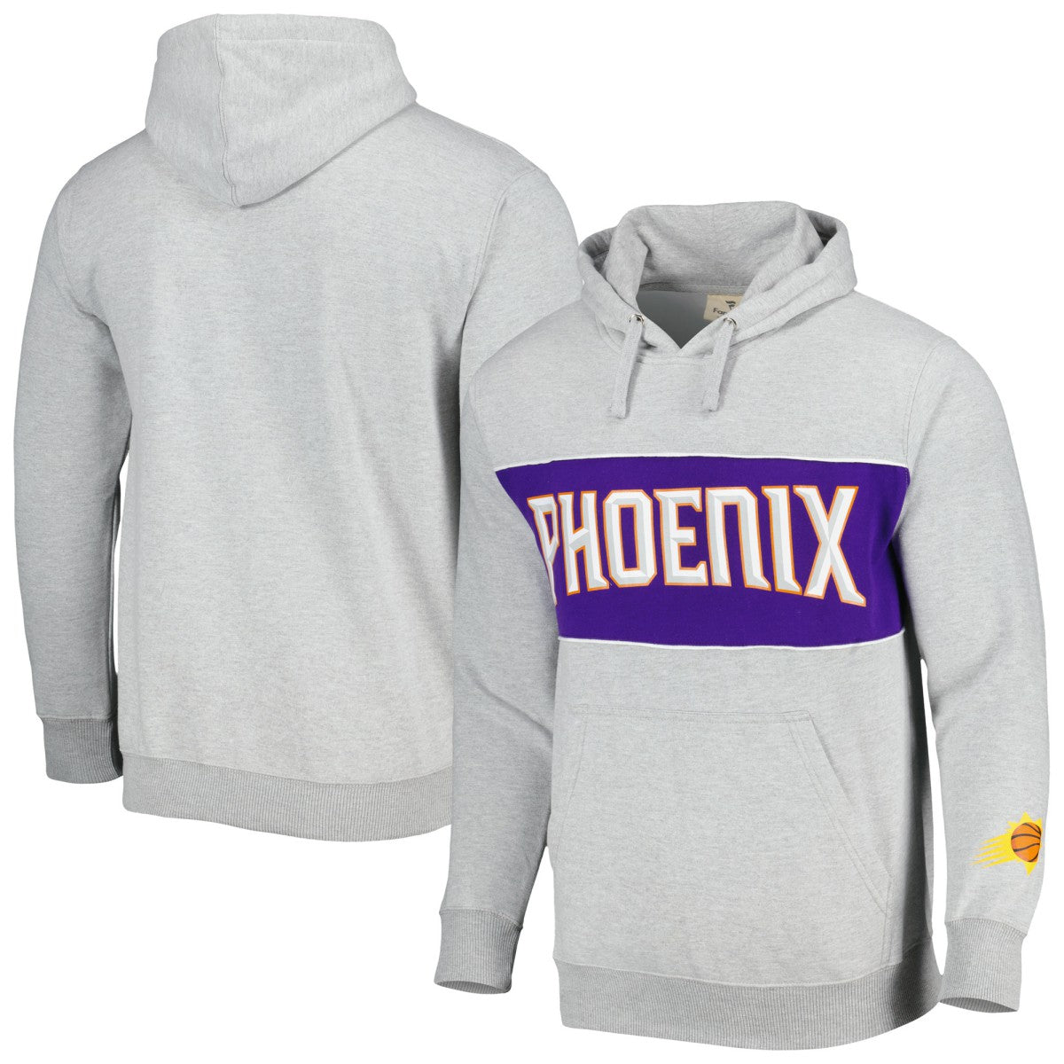 Phoenix Suns Wordmark French Terry Pullover Hoodie Heather Gray - Fanatics
