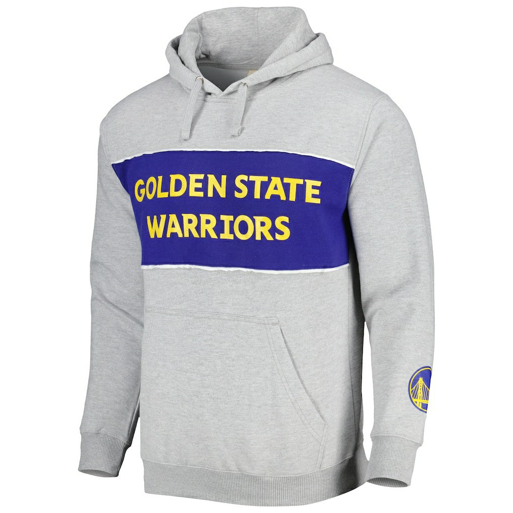 Golden State Warriors Wordmark French Terry Pullover Hoodie Heather Gray - Fanatics