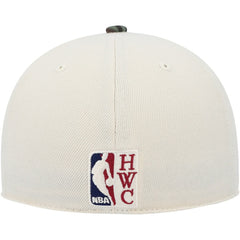 Philadelphia 76ers Hardwood Classics 1976 NBA All-Star Game Off White Camo Fitted Hat Cream/Camo - Mitchell & Ness