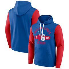 Philadelphia 76ers Big & Tall Bold Attack Pullover Hoodie Royal/Red - Fanatics