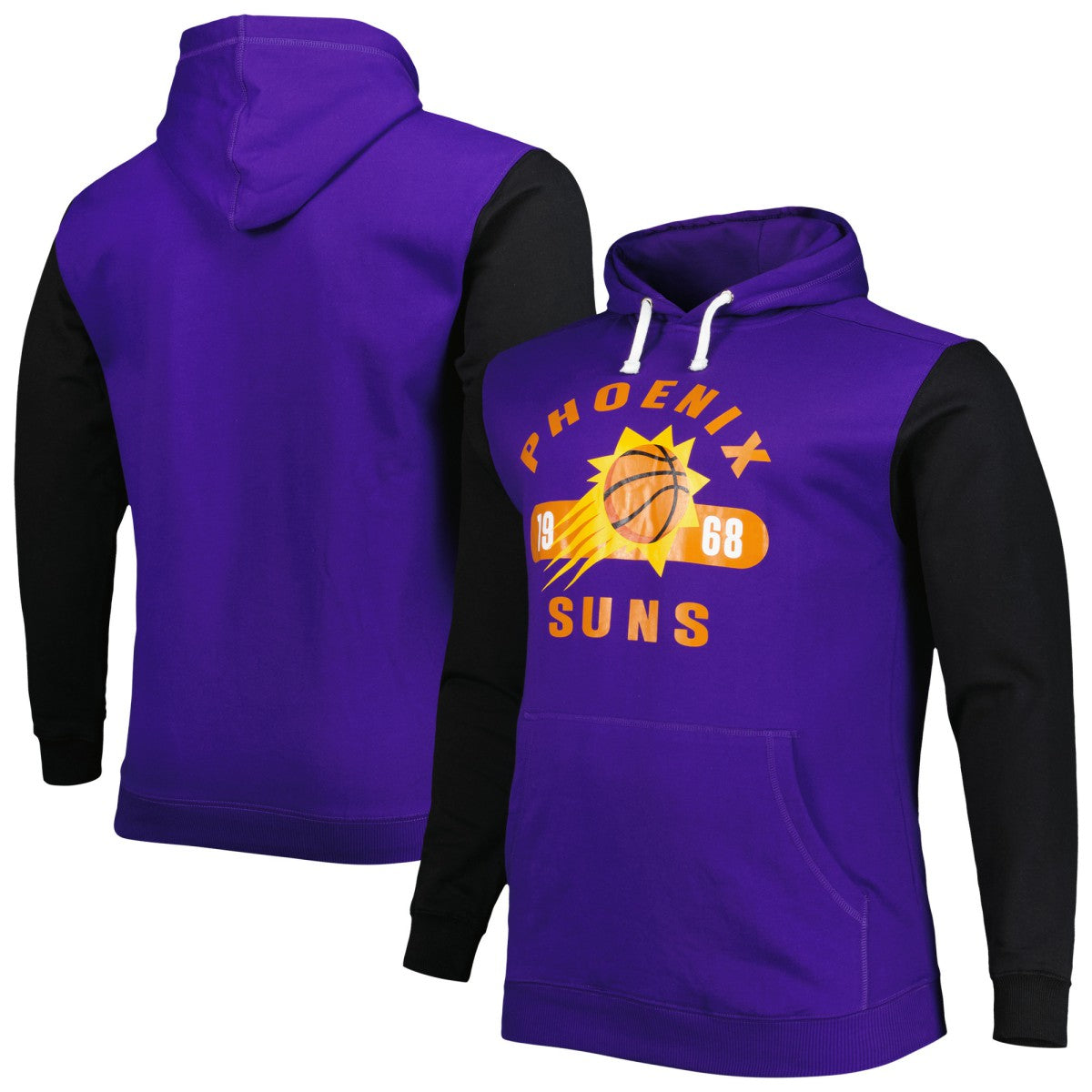 Phoenix Suns Big & Tall Bold Attack Pullover Hoodie Purple/Black - Fanatics