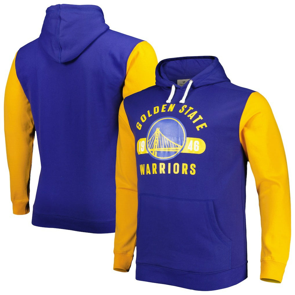 Golden State Warriors Big & Tall Bold Attack Pullover Hoodie Royal/Gold - Fanatics outlet