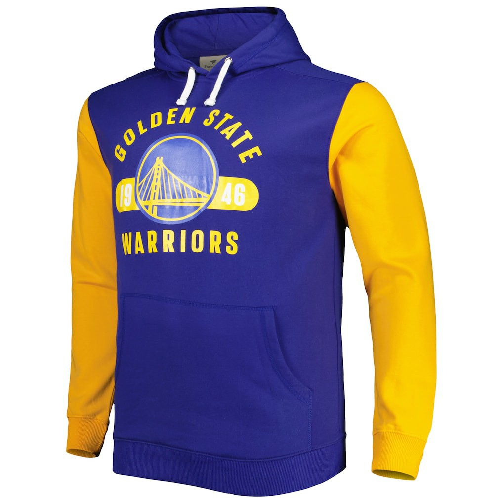 Golden State Warriors Big & Tall Bold Attack Pullover Hoodie Royal/Gold - Fanatics outlet