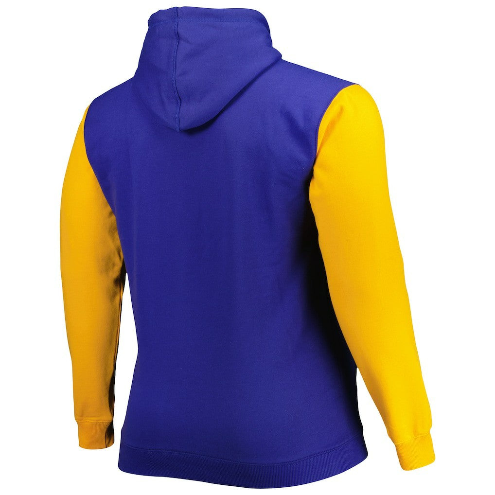 Golden State Warriors Big & Tall Bold Attack Pullover Hoodie Royal/Gold - Fanatics outlet