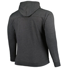 Brooklyn Nets Big & Tall Down and Distance Full-Zip Hoodie Heathered Black - Fanatics