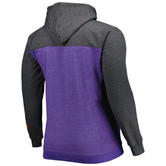 Phoenix Suns Big & Tall Down and Distance Full-Zip Hoodie Purple/Heathered Black - Fanatics