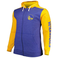 Golden State Warriors Big & Tall Down and Distance Full-Zip Hoodie Royal/Gold - Fanatics