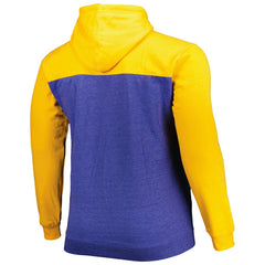 Golden State Warriors Big & Tall Down and Distance Full-Zip Hoodie Royal/Gold - Fanatics
