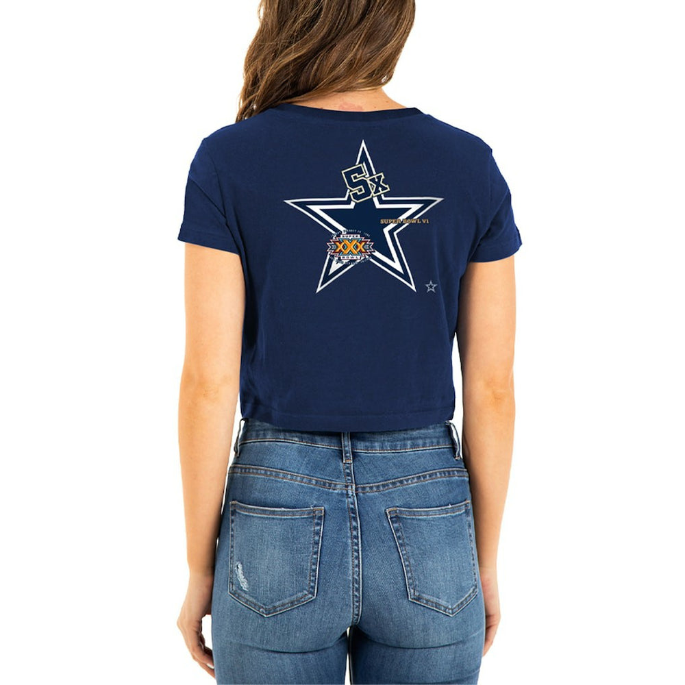 Dallas Cowboys New Era Women's Historic Champs T-Shirt - Navy T-shirts