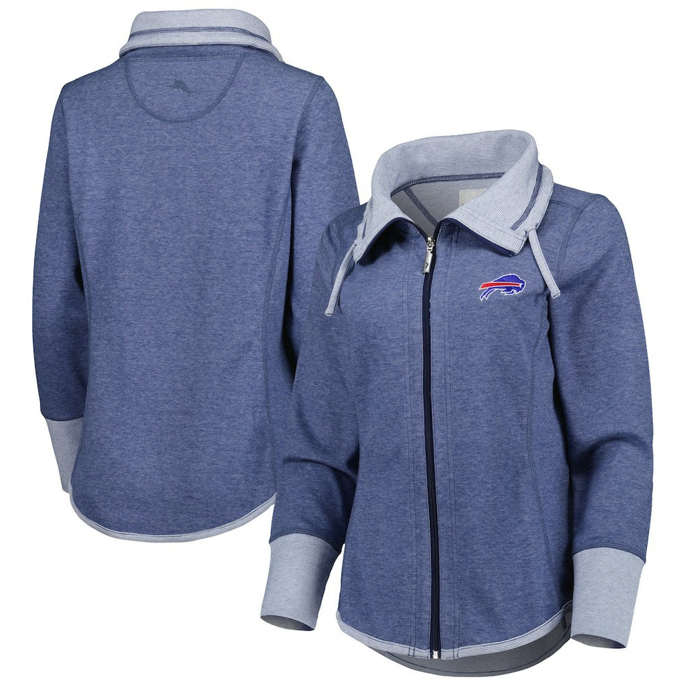 Buffalo Bills Women's Sport Sun Fade Full-Zip Sweatshirt - Heathered Royal Sweatshirts