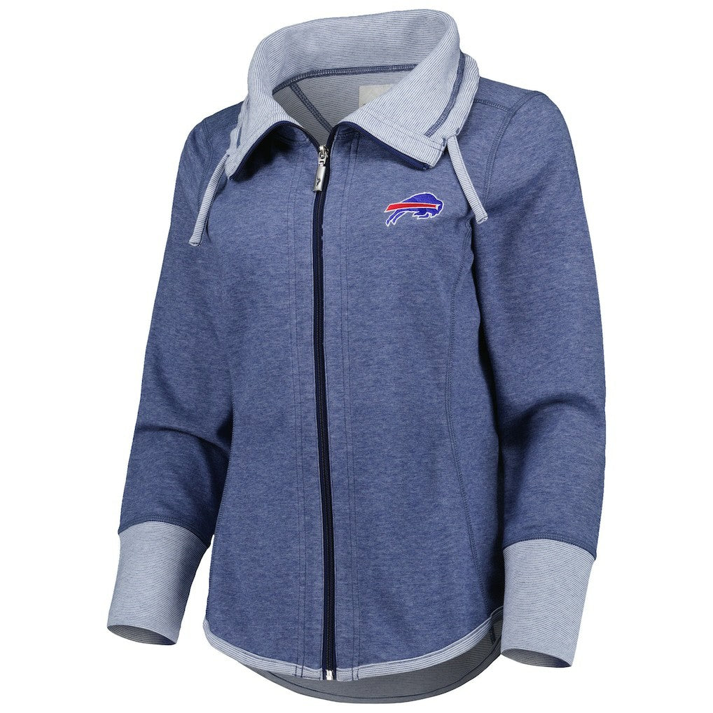 Buffalo Bills Women's Sport Sun Fade Full-Zip Sweatshirt - Heathered Royal Sweatshirts