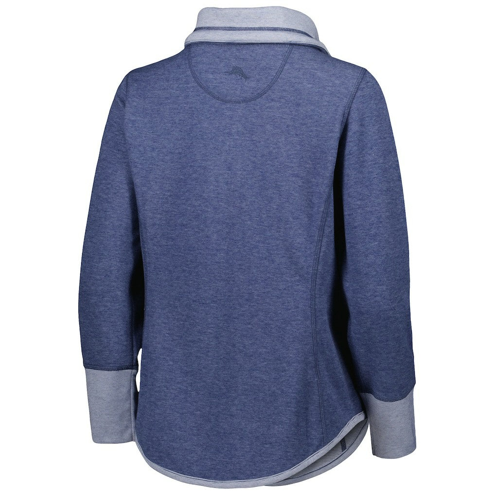 Dallas Cowboys Women's Sport Sun Fade Full-Zip Sweatshirt - Heathered Navy Sweatshirts