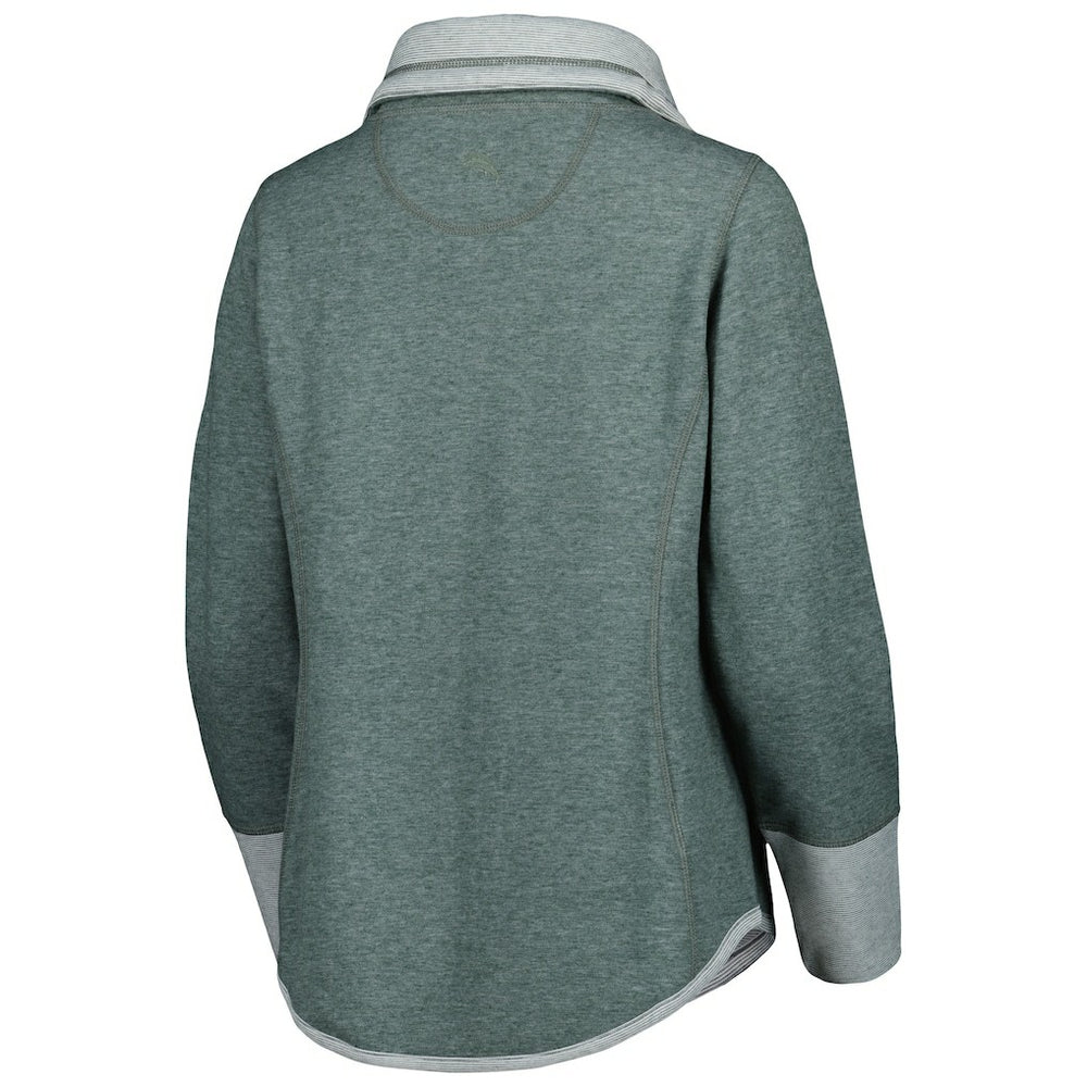 Green Bay Packers Women's Sport Sun Fade Full-Zip Sweatshirt - Heathered Green Sweatshirts
