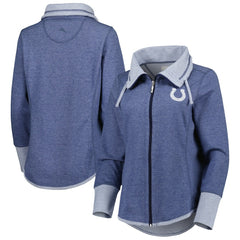 Indianapolis Colts Women's Sport Sun Fade Full-Zip Sweatshirt - Heathered Royal Sweatshirts