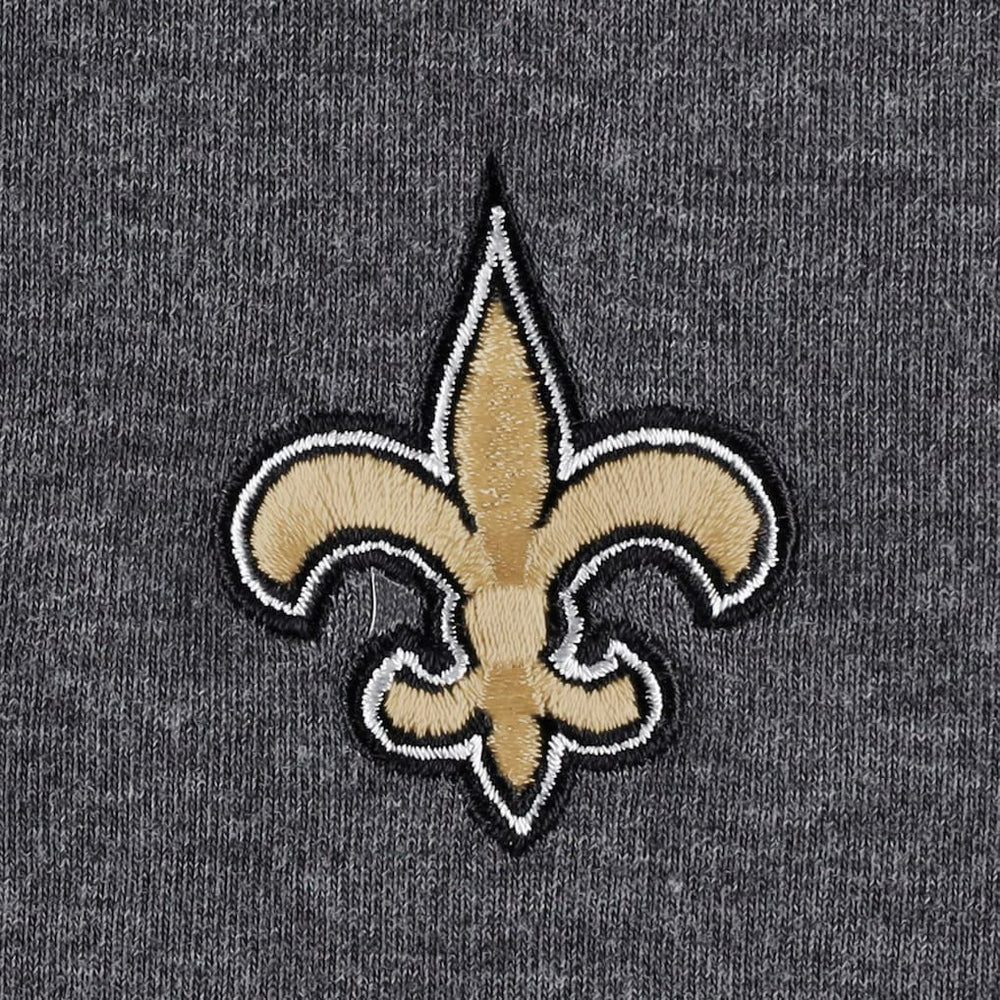 New Orleans Saints Women's Sport Sun Fade Full-Zip Sweatshirt - Heathered Black Sweatshirts
