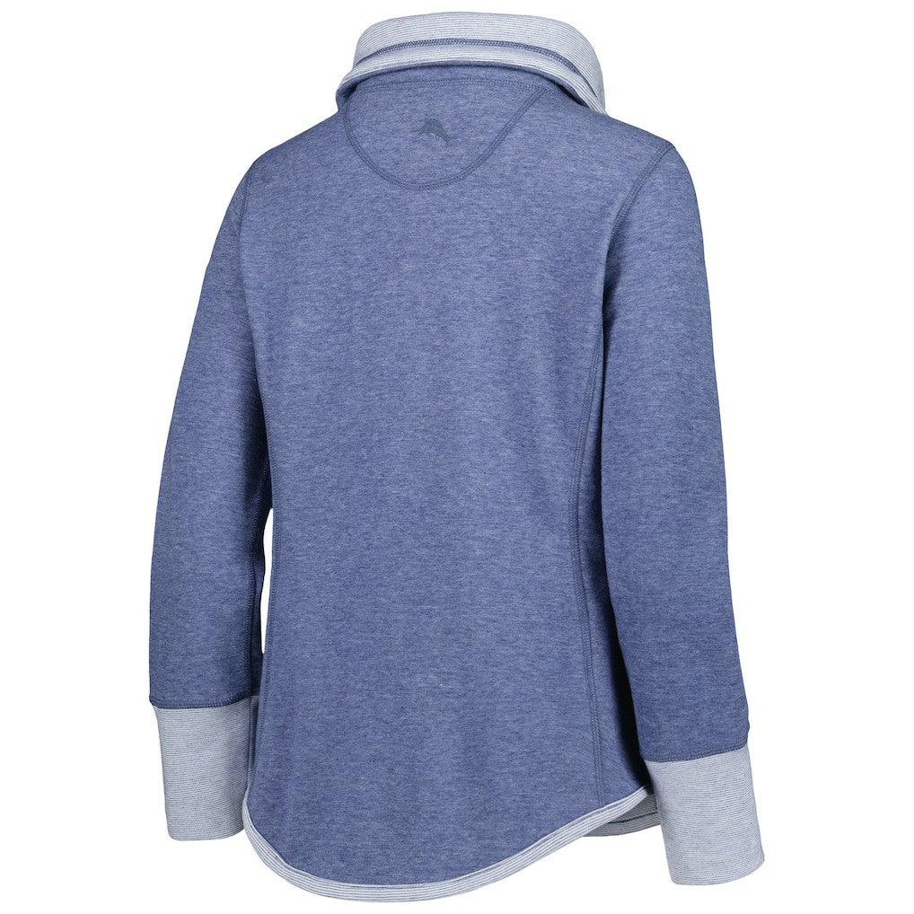 Seattle Seahawks Women's Sport Sun Fade Full-Zip Sweatshirt - Heathered College Navy Sweatshirts