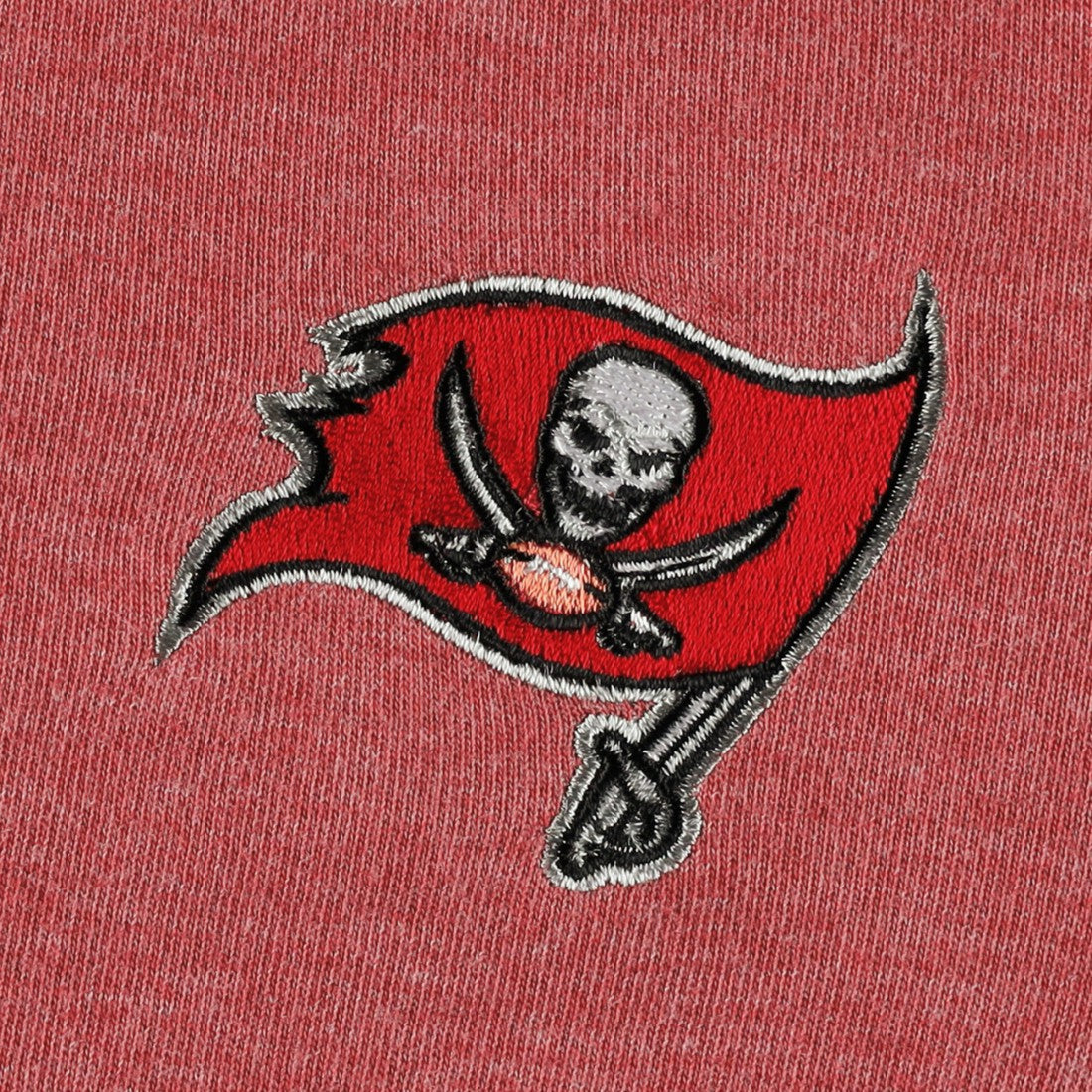 Tampa Bay Buccaneers Women's Sport Sun Fade Full-Zip Sweatshirt - Heathered Red Sweatshirts