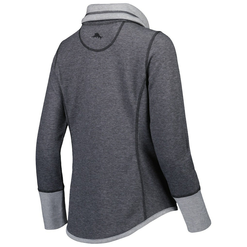 Washington Commanders Women's Sport Sun Fade Full-Zip Sweatshirt - Heathered Black Sweatshirts