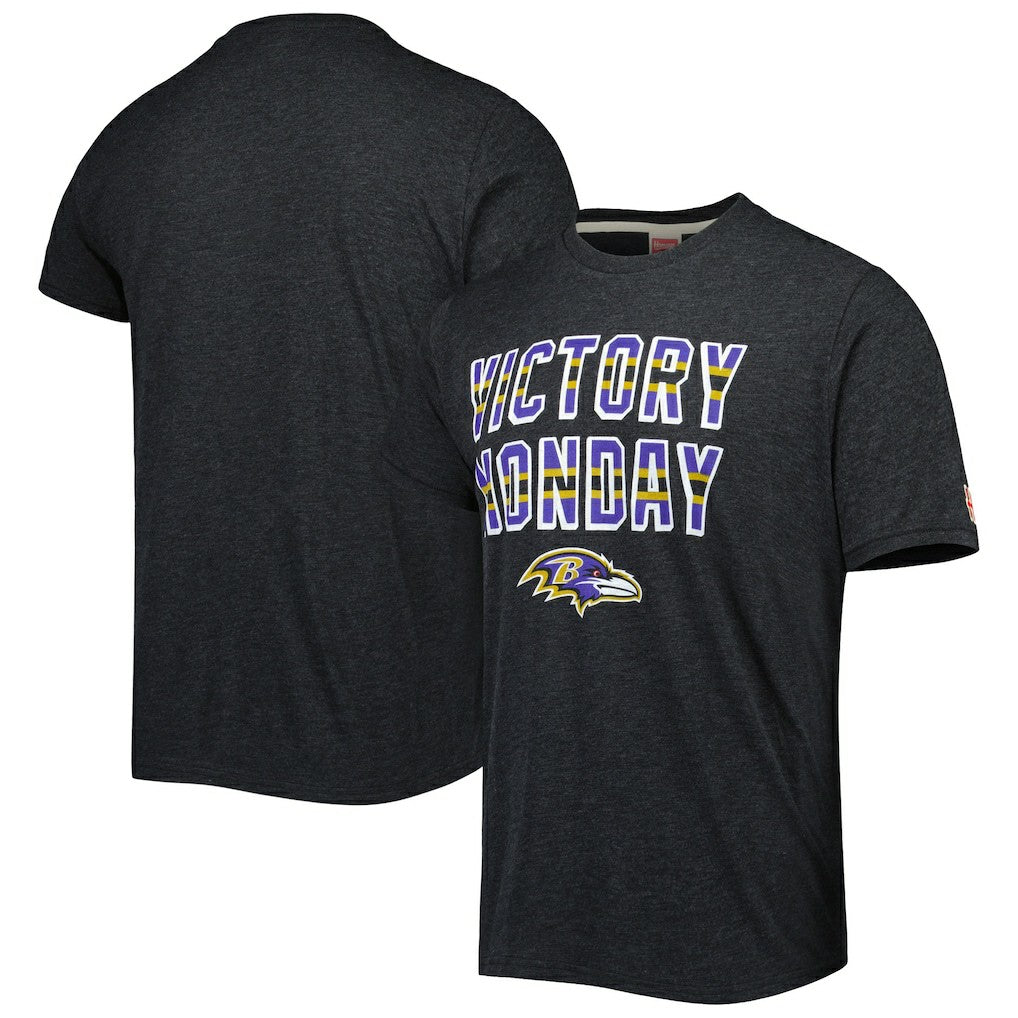 Baltimore Ravens Homage Victory Monday Tri-Blend T-Shirt - Charcoal T-shirts