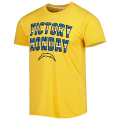 Los Angeles Chargers Homage Victory Monday Tri-Blend T-Shirt - Gold T-shirts