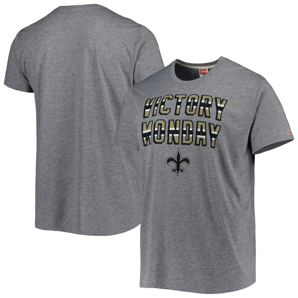 New Orleans Saints Homage Victory Monday Tri-Blend T-Shirt - Gray T-shirts