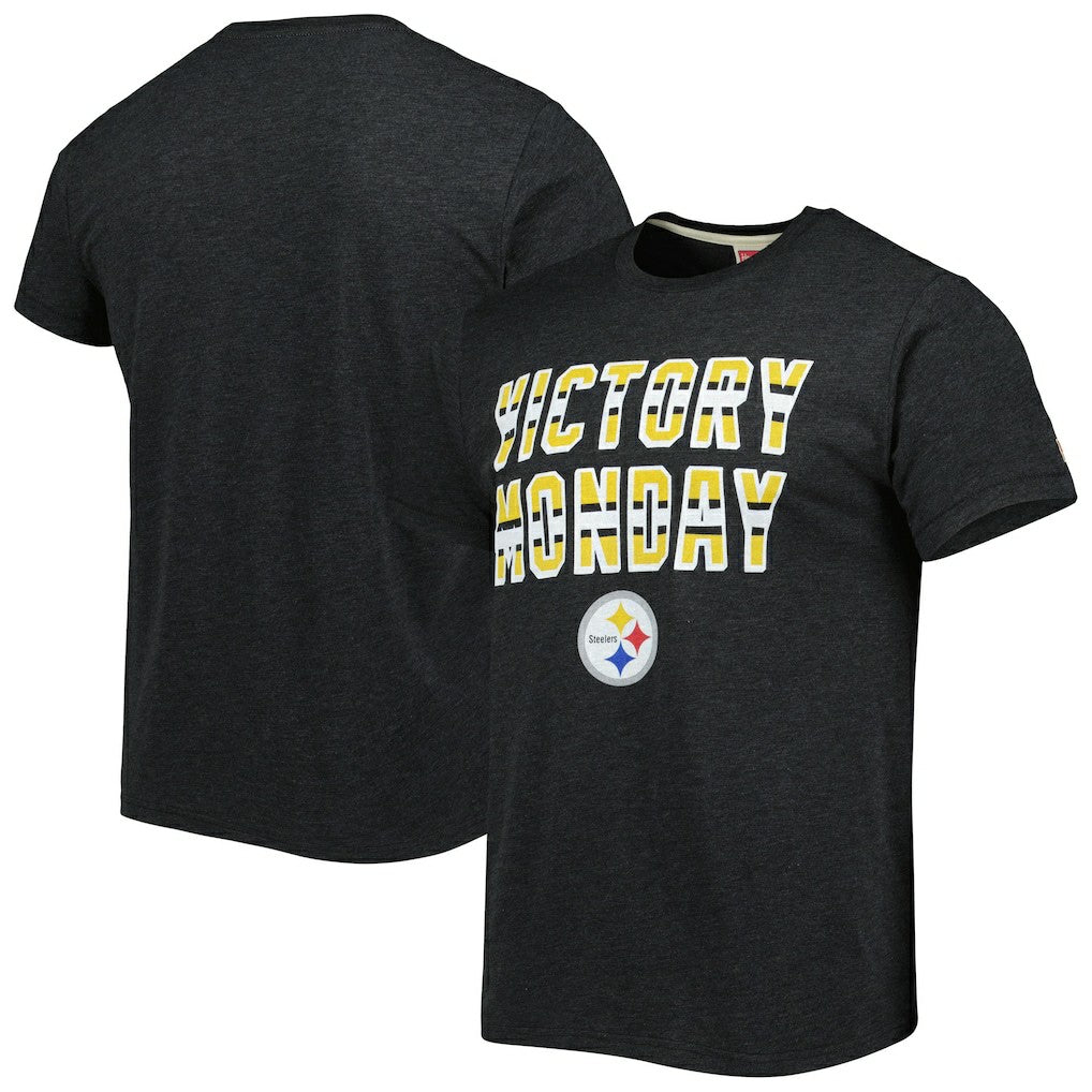 Pittsburgh Steelers Homage Victory Monday Tri-Blend T-Shirt - Charcoal T-shirts