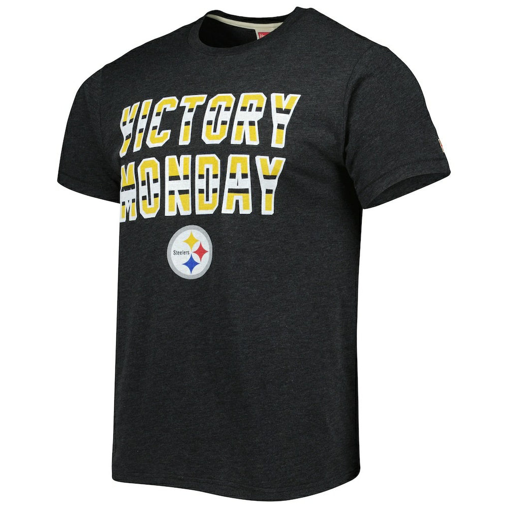 Pittsburgh Steelers Homage Victory Monday Tri-Blend T-Shirt - Charcoal T-shirts
