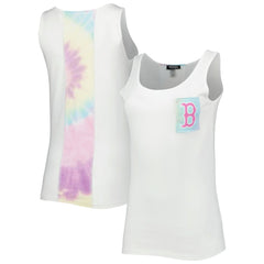 Boston Red Sox Refried Apparel Women's Tie-Dye Tank Top - White Tanks