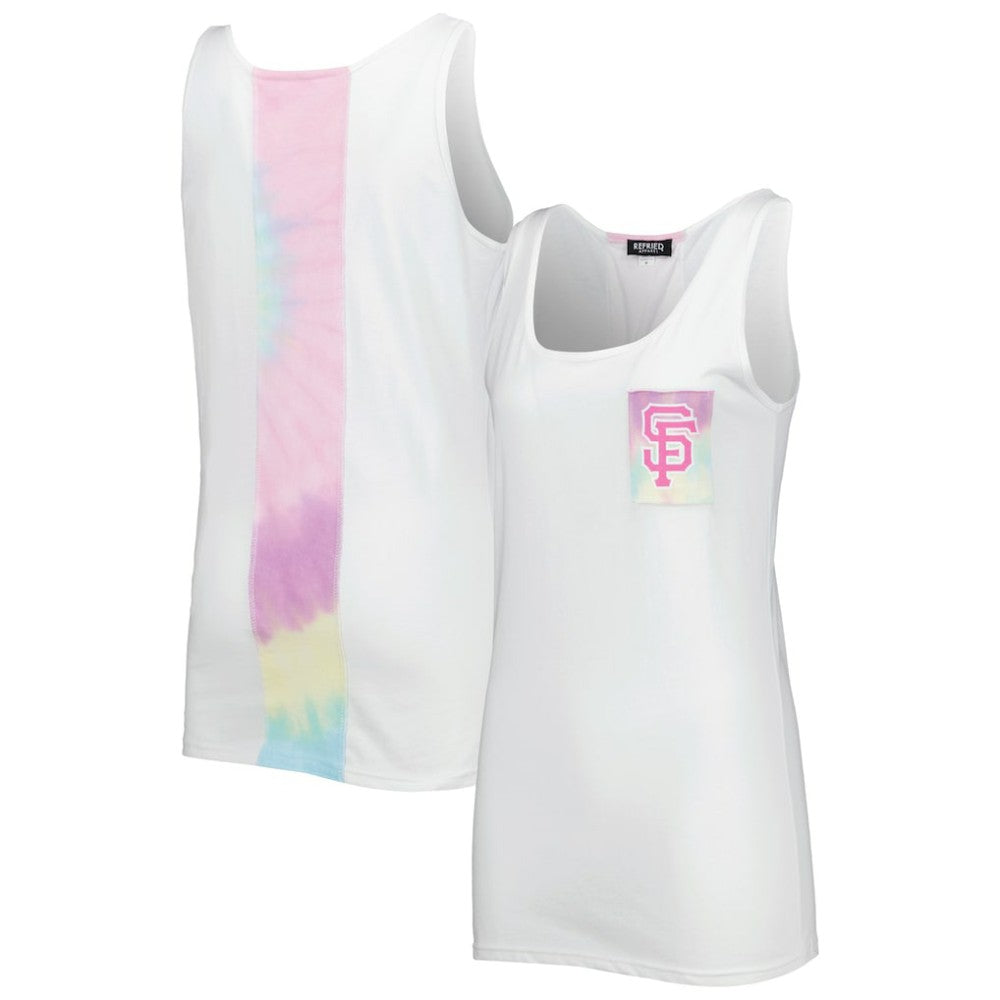 San Francisco Giants Refried Apparel Women's Tie-Dye Tank Top - White Tanks