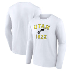 Utah Jazz Victory Arch Team Long Sleeve T-Shirt White