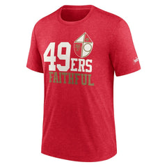 San Francisco 49ers Local Tri-Blend T-Shirt - Heather Scarlet T-shirts