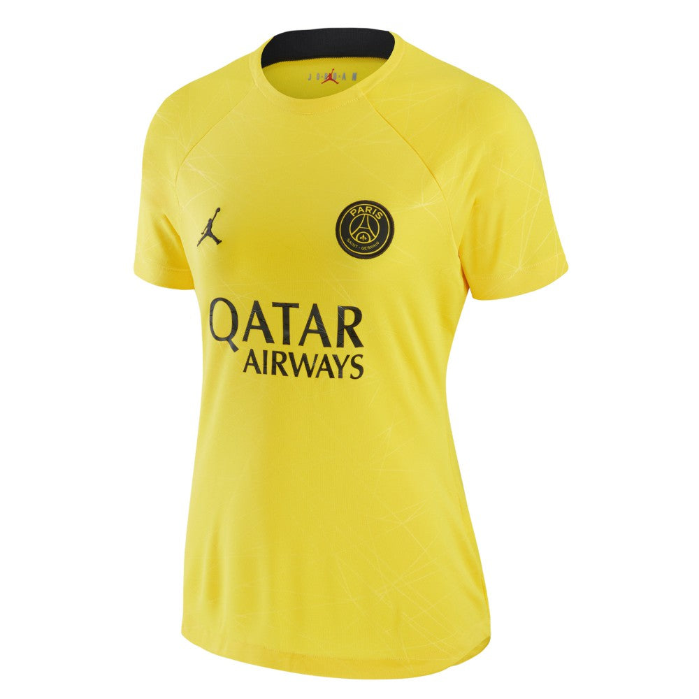Paris Saint-Germain Jordan Brand Women's 2022/23 Pre-Match Raglan Performance Top Yellow - Jordan discount