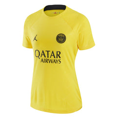 Paris Saint-Germain Jordan Brand Women's 2022/23 Pre-Match Raglan Performance Top Yellow - Jordan discount