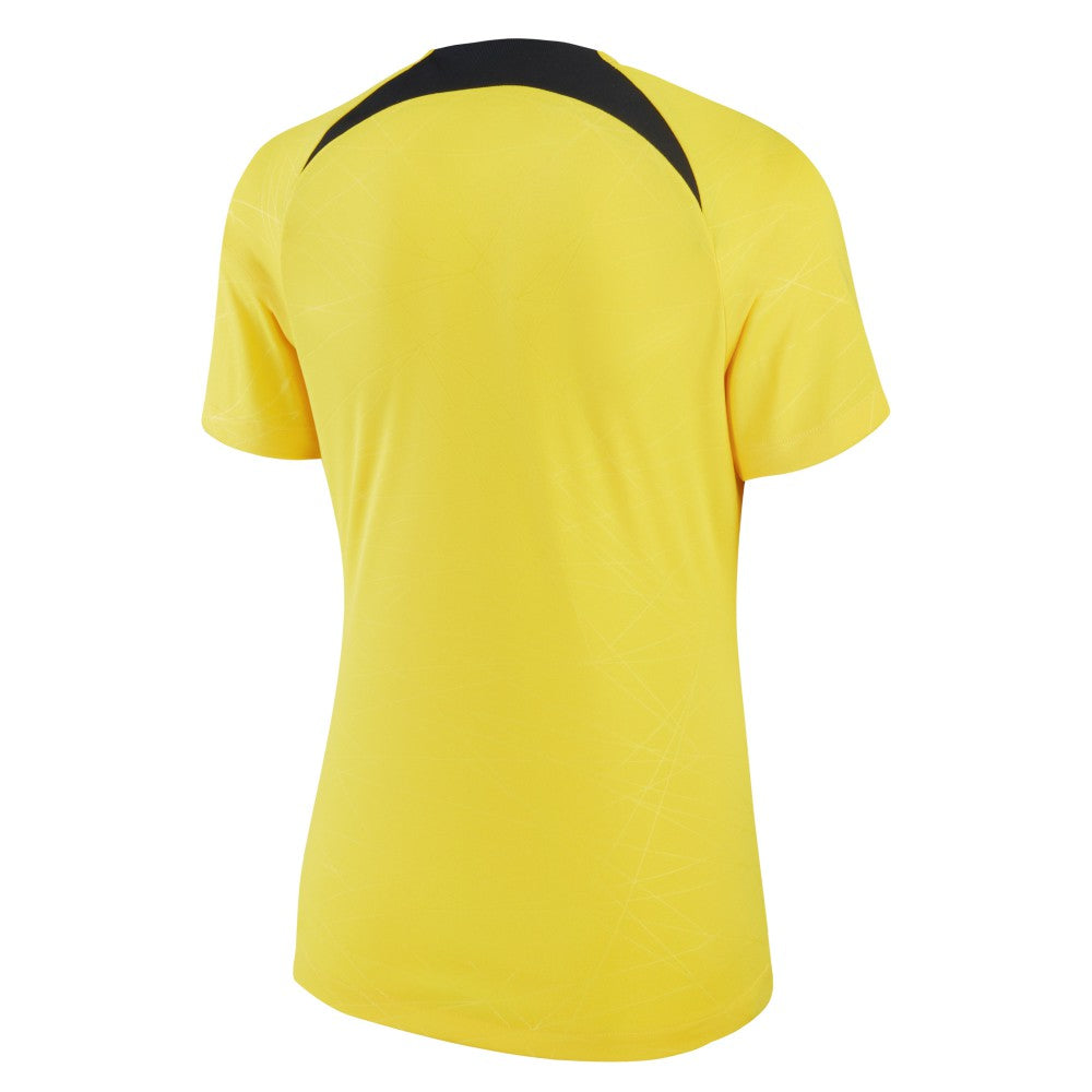 Paris Saint-Germain Jordan Brand Women's 2022/23 Pre-Match Raglan Performance Top Yellow - Jordan discount