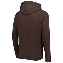 Cleveland Browns Homage Retro Helmet Tri-Blend Raglan Pullover Hoodie - Brown Hoodies