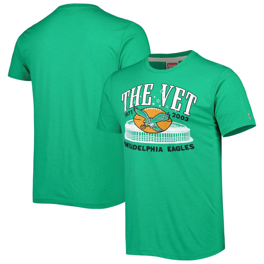 Philadelphia Eagles Homage Stadium Tri-Blend T-Shirt - Green T-shirts