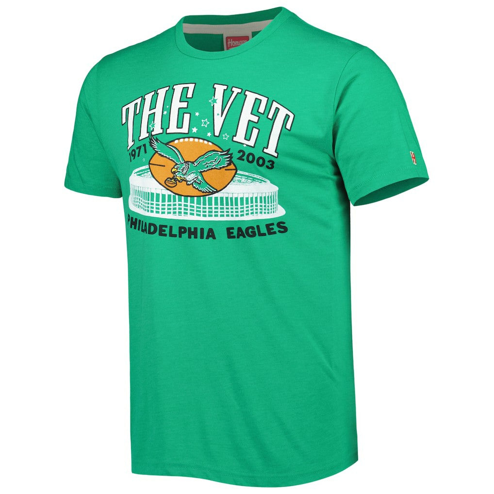 Philadelphia Eagles Homage Stadium Tri-Blend T-Shirt - Green T-shirts