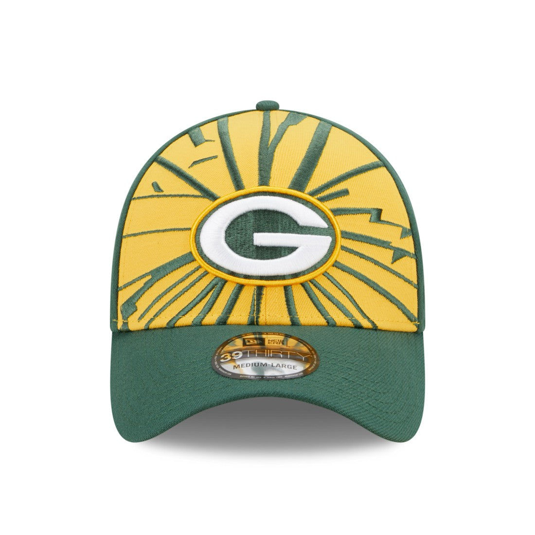 Green Bay Packers New Era Shattered 39THIRTY Flex Hat - Green/Gold Hats