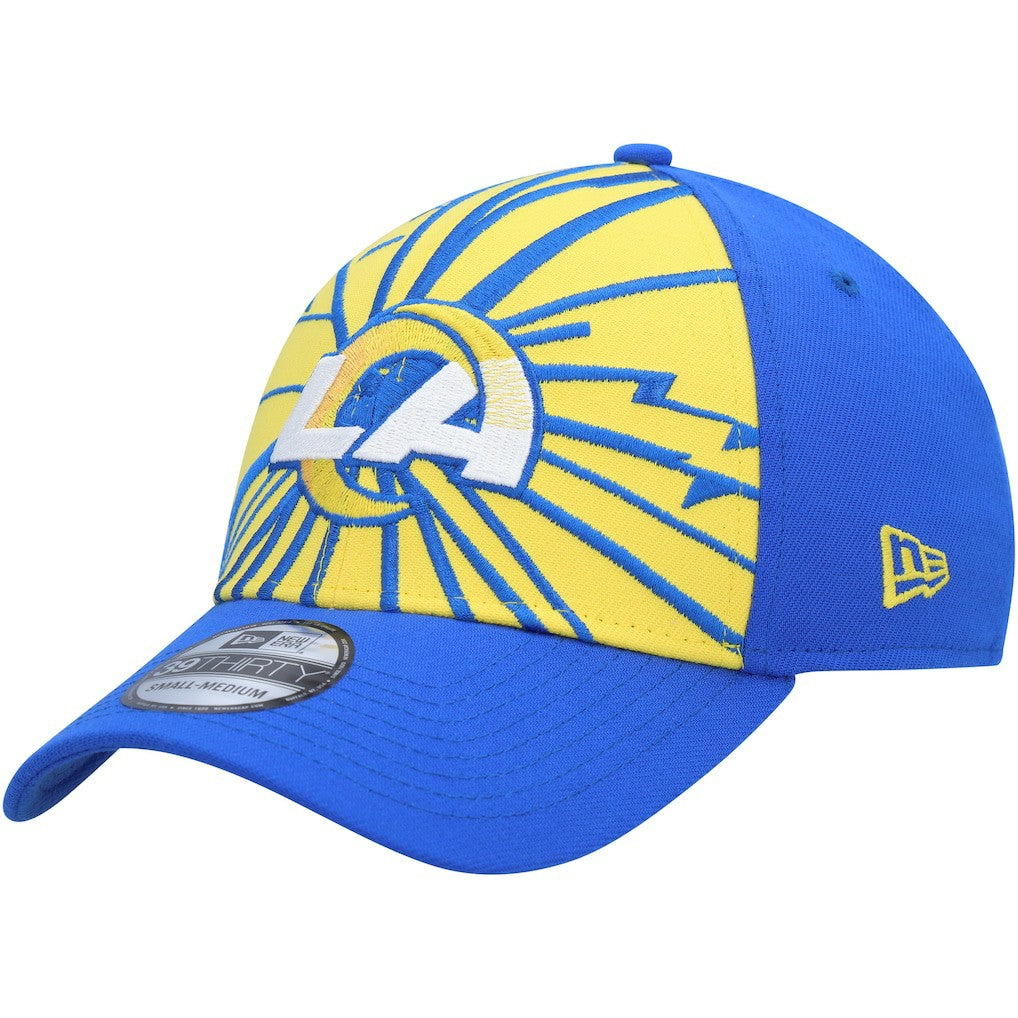 Los Angeles Rams New Era Shattered 39THIRTY Flex Hat - Gold/Royal Hats