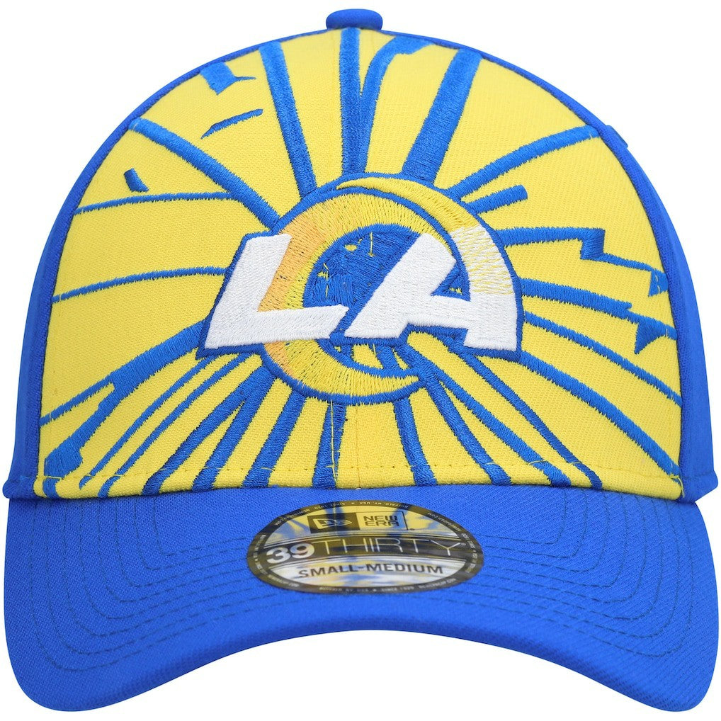 Los Angeles Rams New Era Shattered 39THIRTY Flex Hat - Gold/Royal Hats