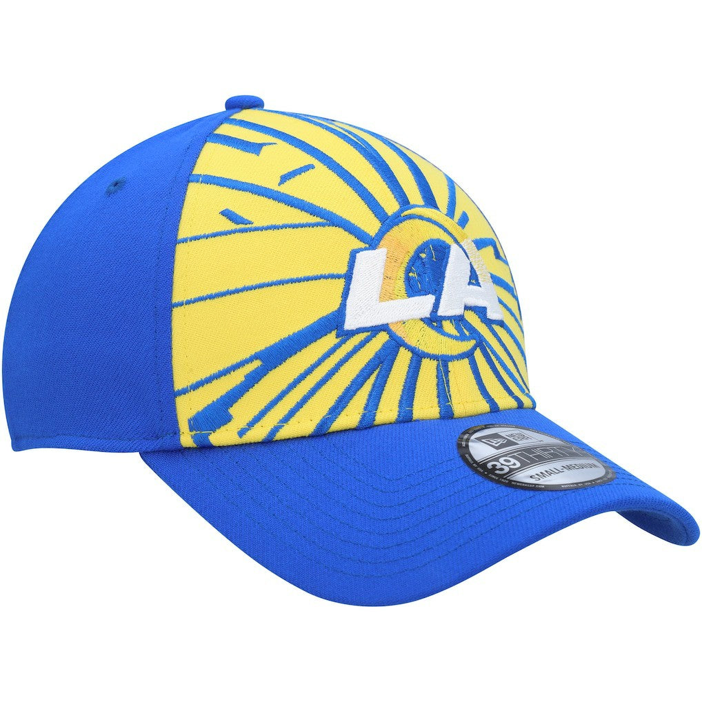 Los Angeles Rams New Era Shattered 39THIRTY Flex Hat - Gold/Royal Hats