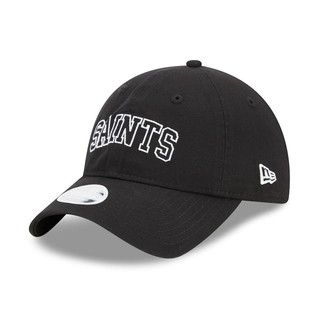 New Orleans Saints New Era Women's Collegiate 9TWENTY Adjustable Hat - Black Hats