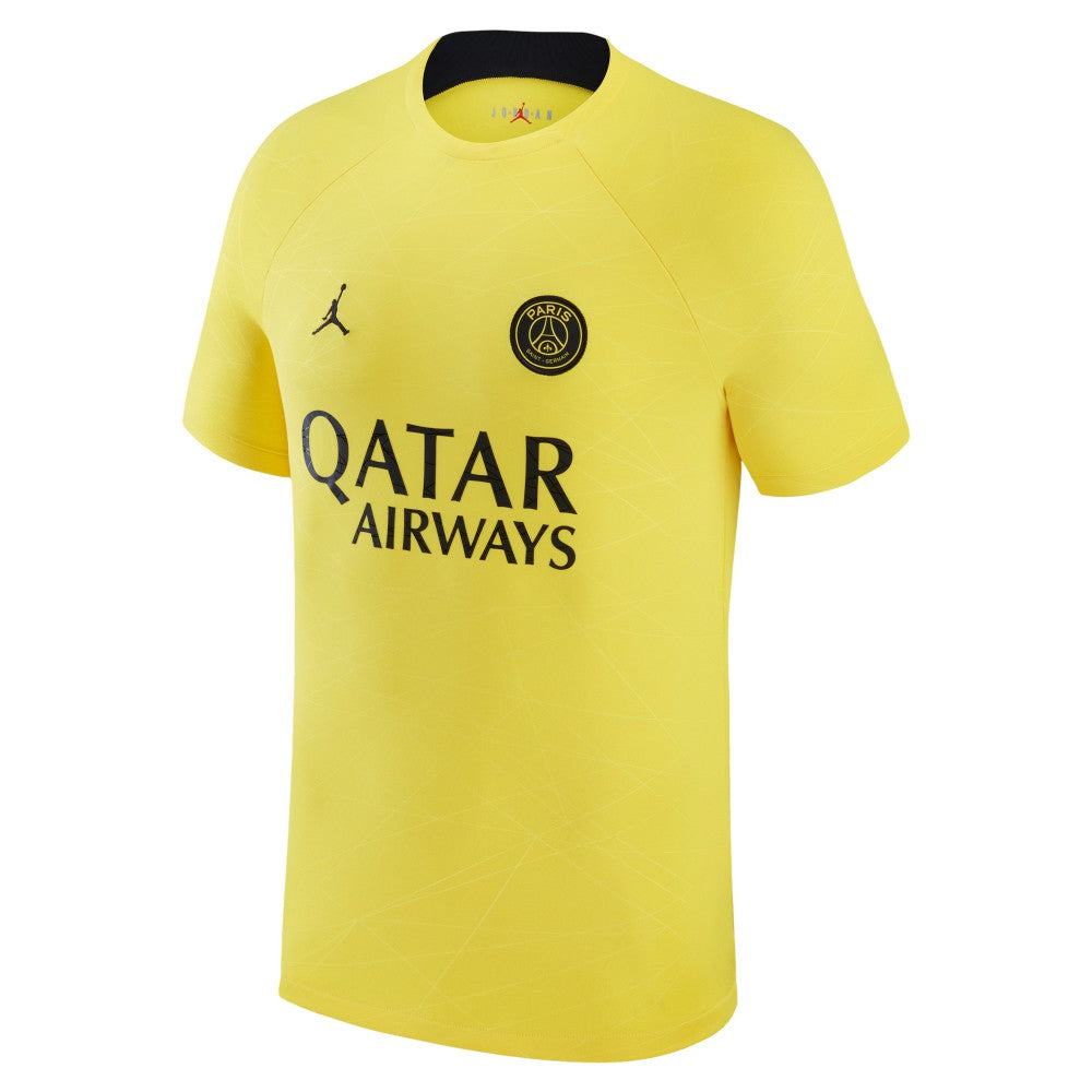 Paris Saint-Germain Jordan Brand 2022/23 Pre-Match Top Yellow - Jordan discount