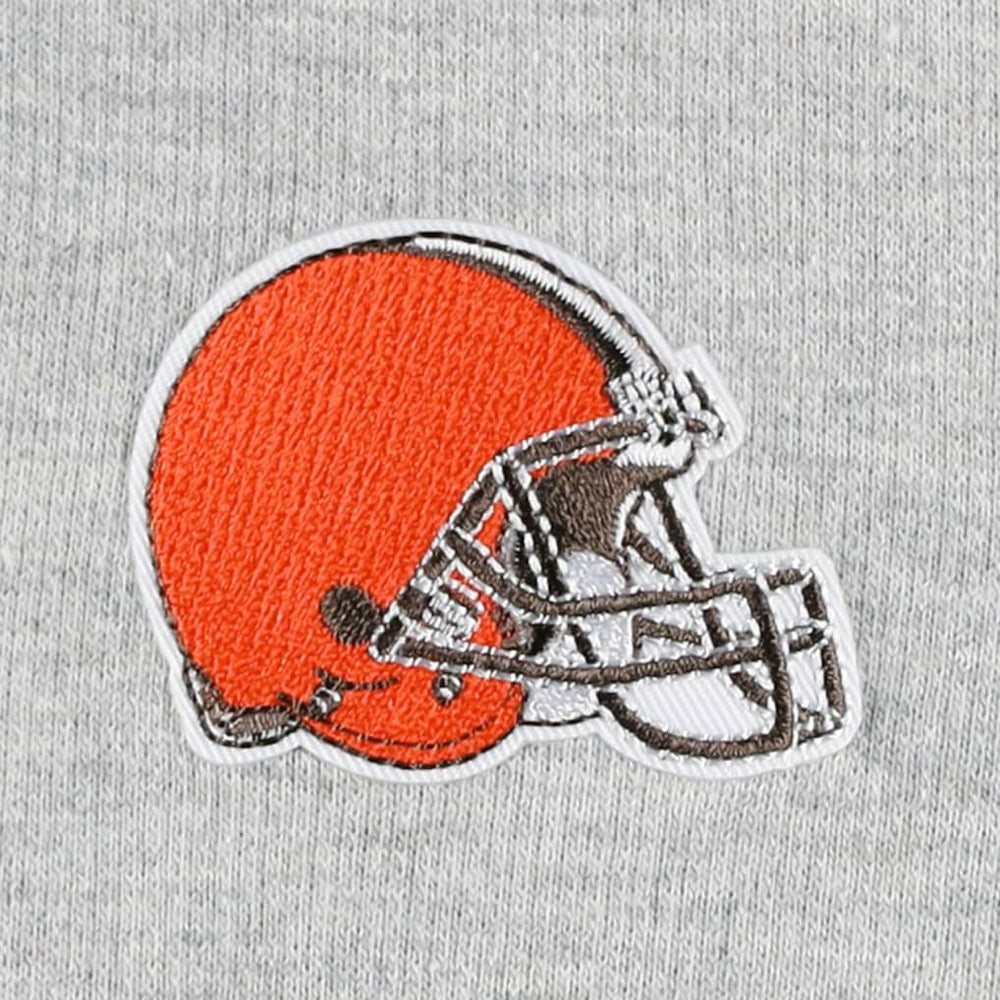 Cleveland Browns Antigua Women's Lightweight Jackpot Raglan Half-Zip Pullover Hoodie - Heather Gray Hoodies