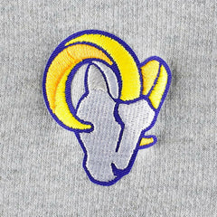 Los Angeles Rams Antigua Women's Lightweight Jackpot Raglan Half-Zip Pullover Hoodie - Heather Gray Hoodies