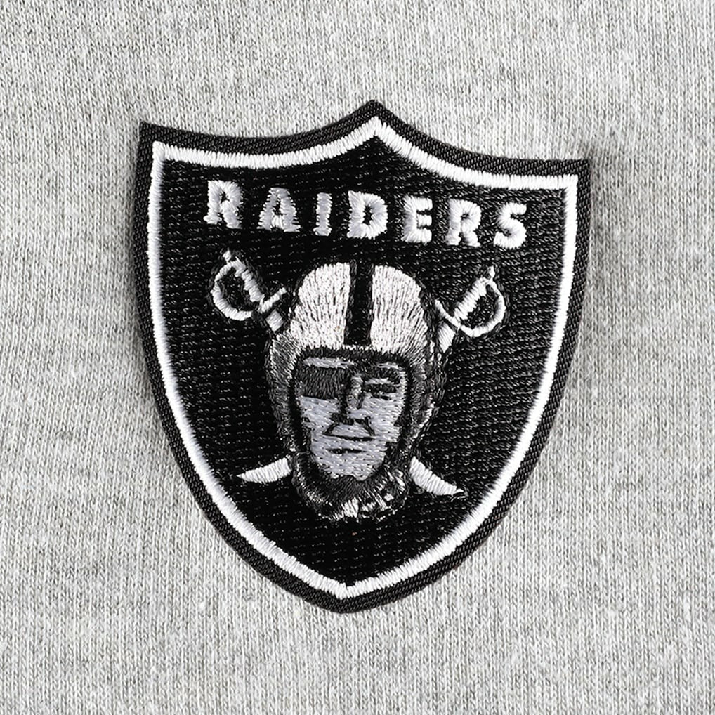 Las Vegas Raiders Antigua Women's Lightweight Jackpot Raglan Half-Zip Pullover Hoodie - Heather Gray Hoodies