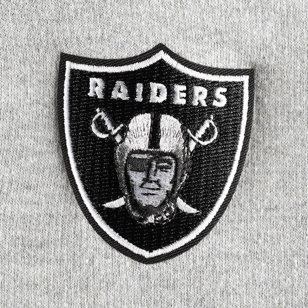 Las Vegas Raiders Antigua Women's Lightweight Jackpot Raglan Half-Zip Pullover Hoodie - Heather Gray Hoodies