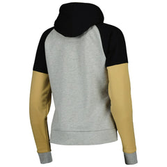 New Orleans Saints Antigua Women's Lightweight Jackpot Raglan Half-Zip Pullover Hoodie - Heather Gray Hoodies