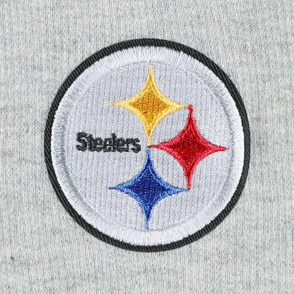Pittsburgh Steelers Antigua Women's Lightweight Jackpot Raglan Half-Zip Pullover Hoodie - Heather Gray Hoodies
