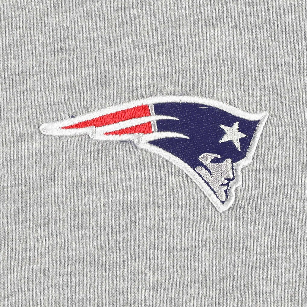 New England Patriots Big & Tall Fleece Raglan Full-Zip Hoodie Jacket - Heather Gray Hoodies